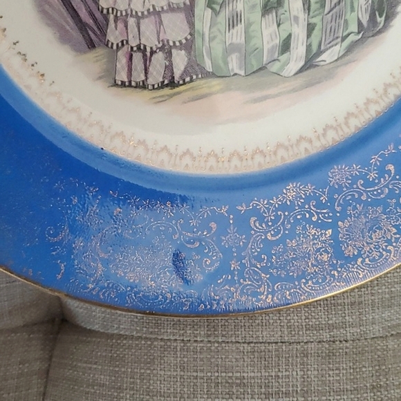 Vtg Century by Salem Godey Ladies Decorative Collector Plate with 23K Gold Trim - Picture 8 of 10
